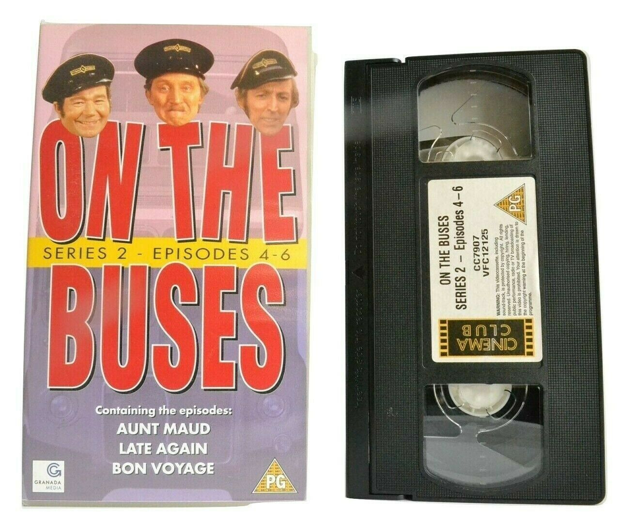 On The Buses (Series 2, Ep.4-6) - 'Bon Voyage' - TV Comedy - Bob Grant - Pal VHS-