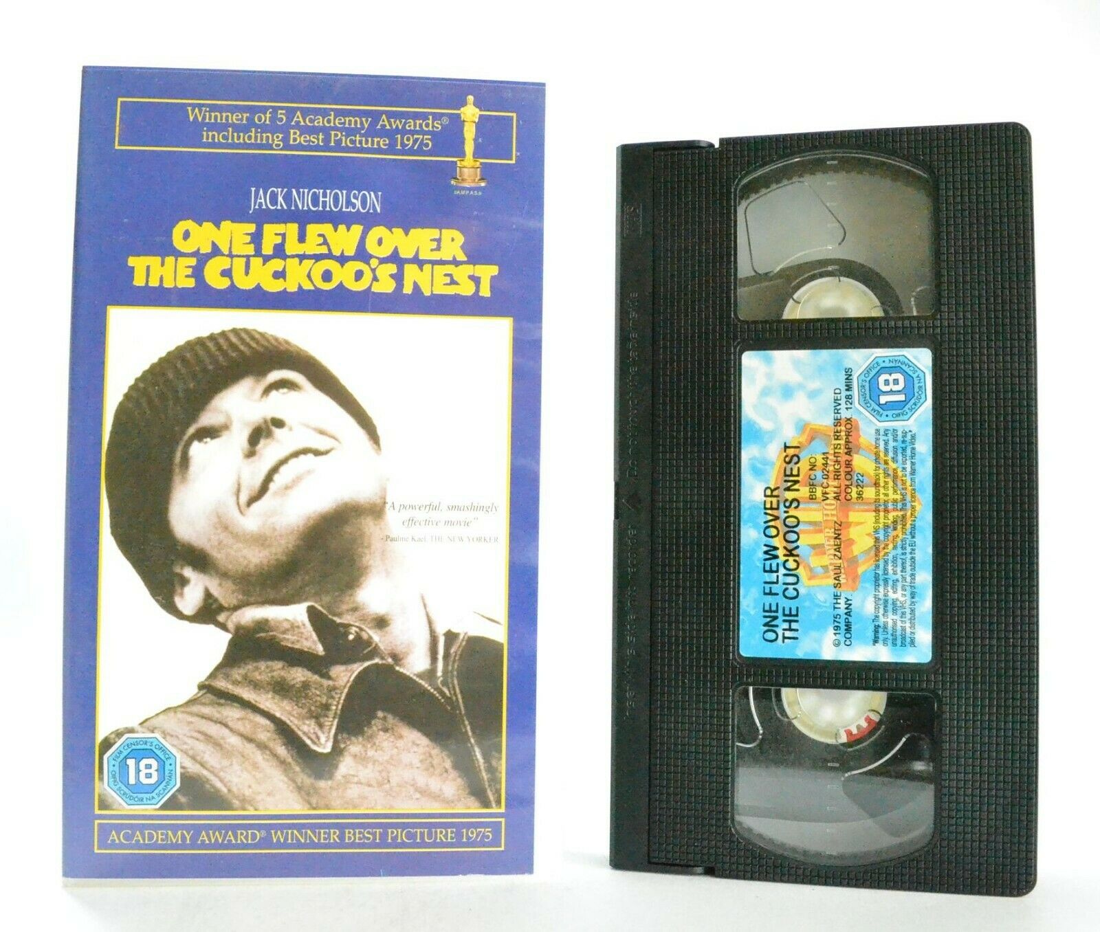 One Flew Over The Cuckoo's Nest: Milos Forman Drama - Jack Nicholson - Pal VHS-