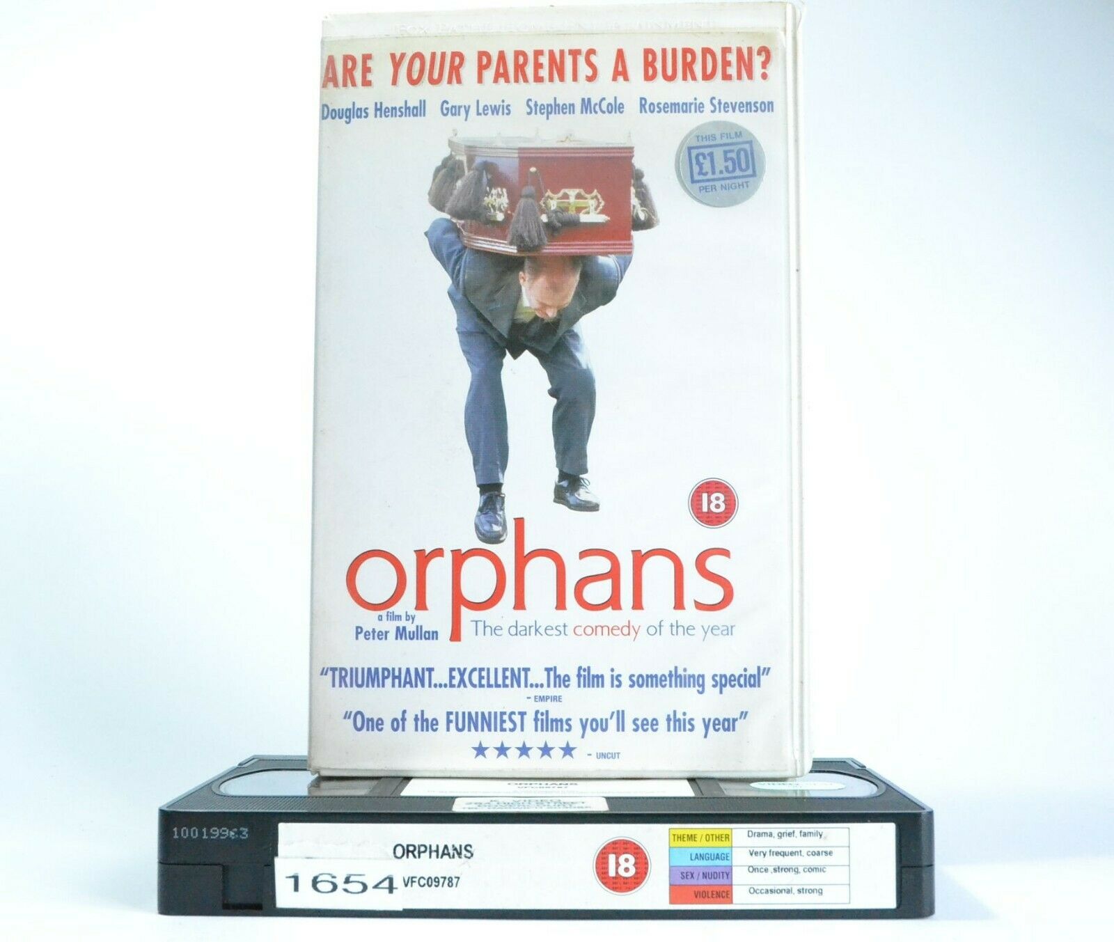 Orphans (1998): Scottish Black Comedy - Large Box - Douglas Henshall - Pal VHS-