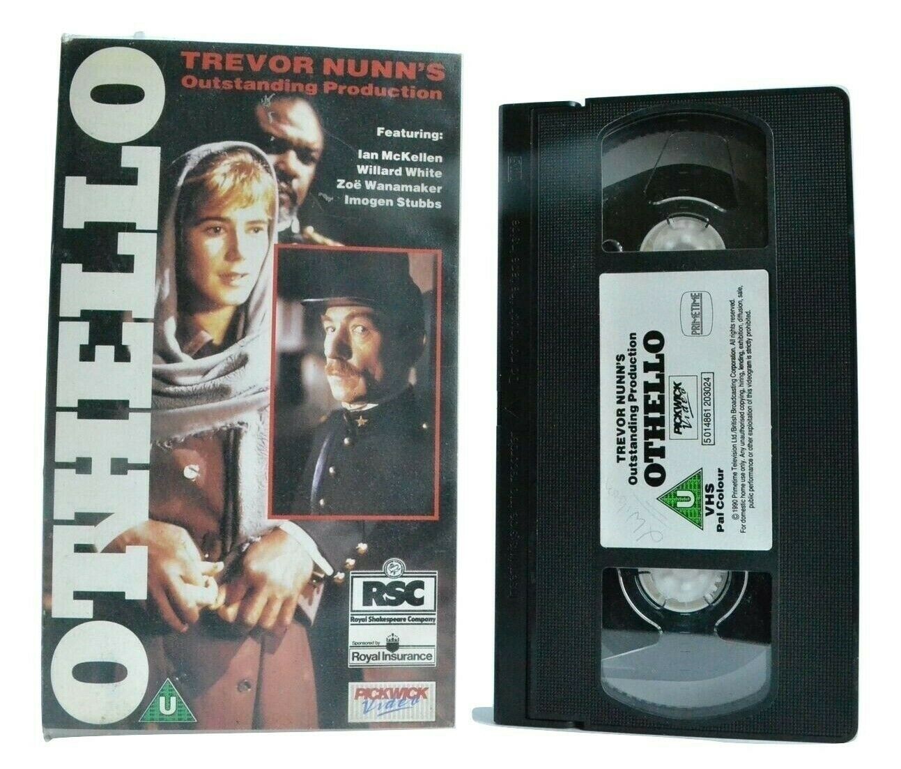 Othello (1990): Based On W.Shakespeare Play - Drama - I.McKellen/W.White - VHS-