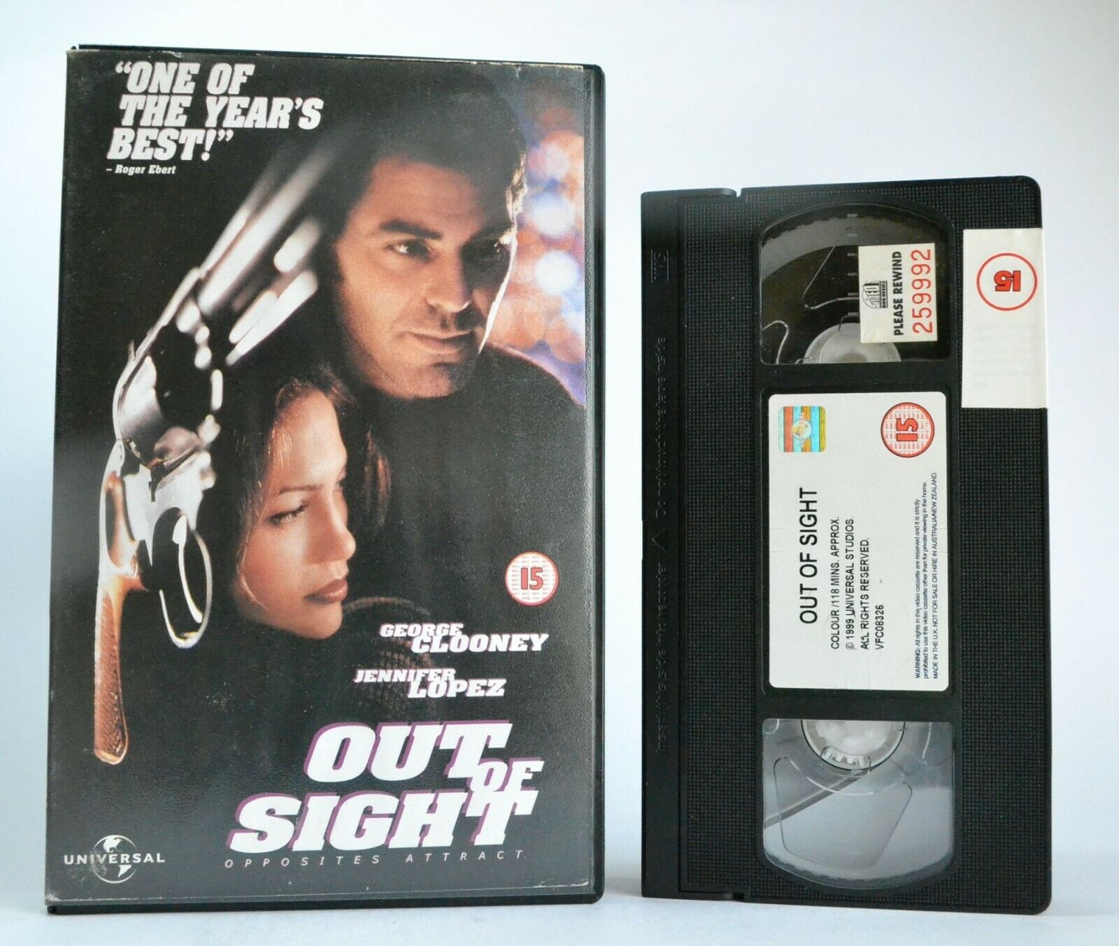 Out Of Sight (1998): Opposites Attract - Crime Comedy - George Clooney - VHS-