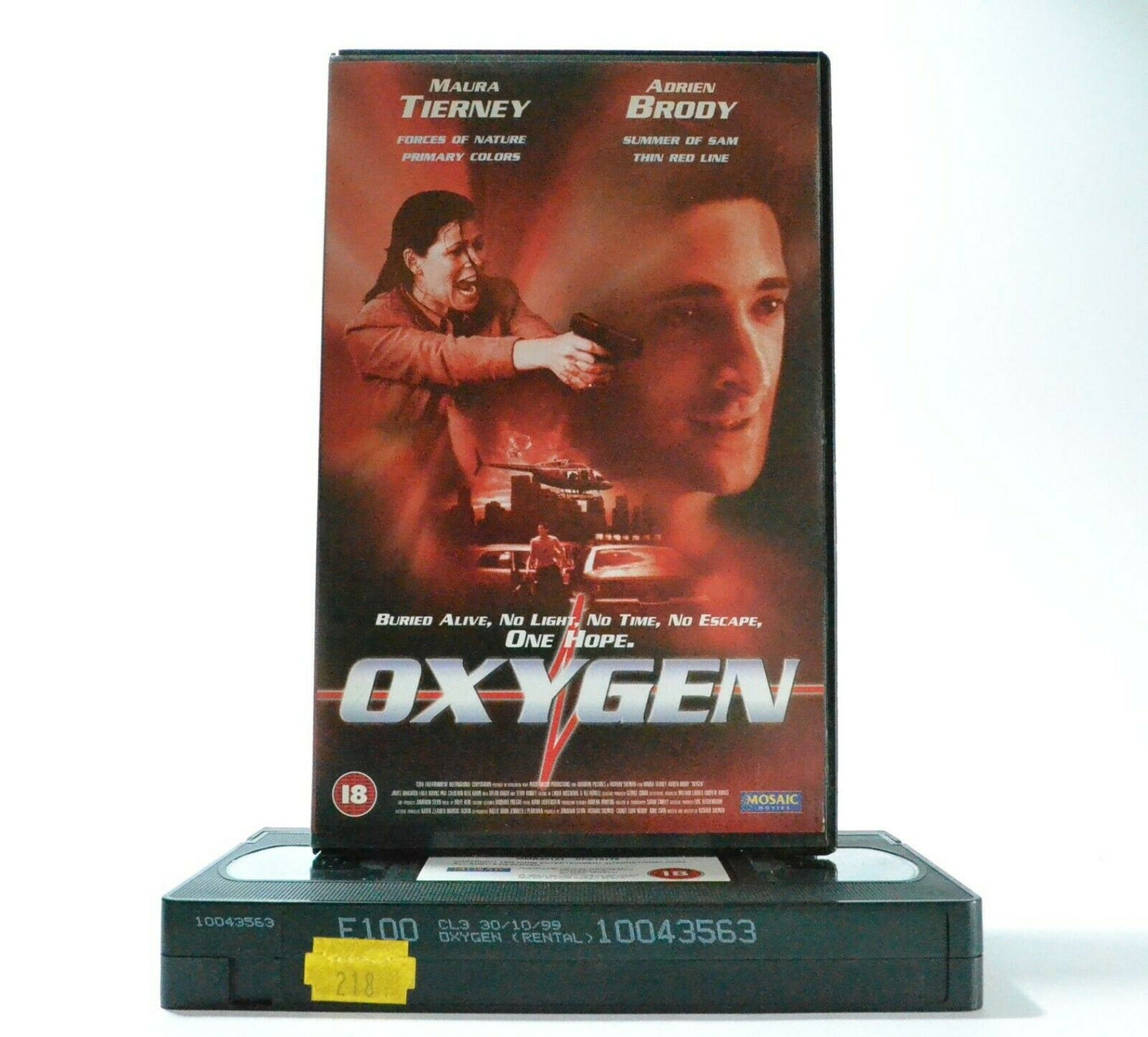 Oxygen: Thriller - Large Box - Trouble Cop Vs Sinister Kidnapper - A.Brody - VHS-