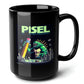 Pisel Black Mug (15oz) - amusement arcade-15oz-