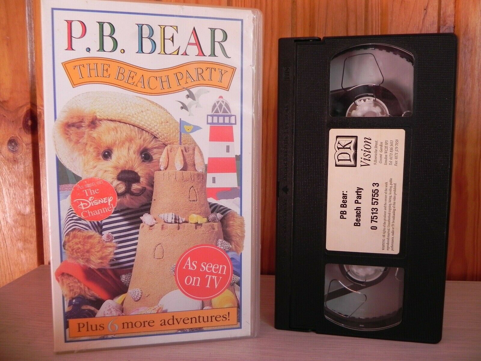 P.B. Bear: The Beach Party (DK Vision); Pre-school - Educational - Children's - Pal VHS-