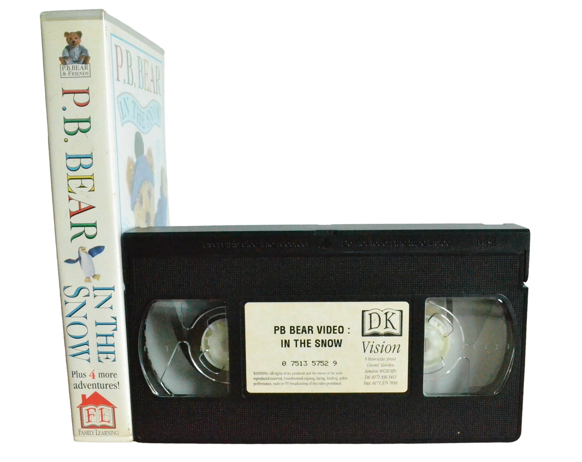 P.B. Bear Video : In The Snow - DK Vision - 0751357529 - Children - Pal - VHS-