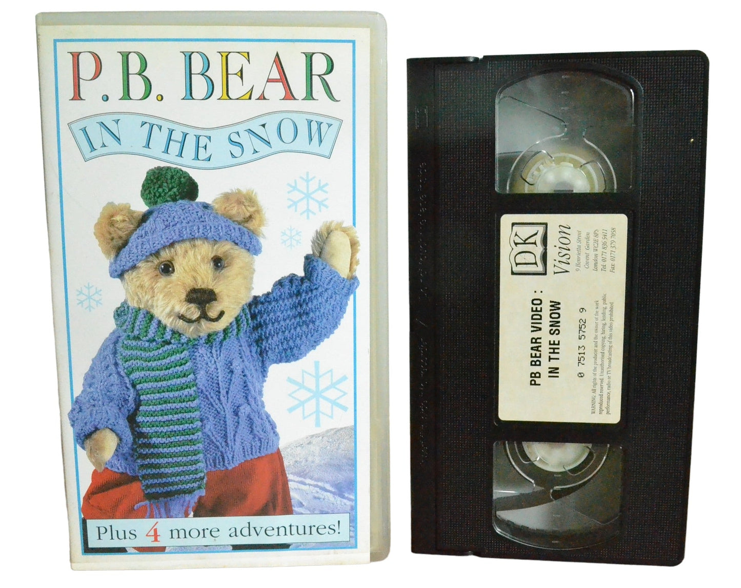 P.B. Bear Video : In The Snow - DK Vision - 0751357529 - Children - Pal - VHS-