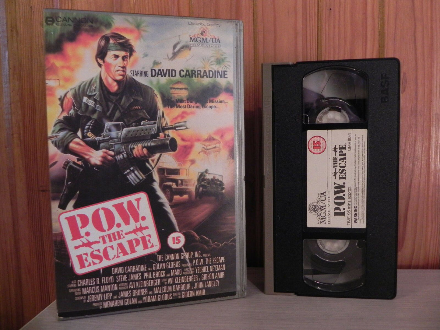 P.O.W. The Escape (Double Sleeve) Action [Large Box] Rental - David Carradine - Pal VHS-