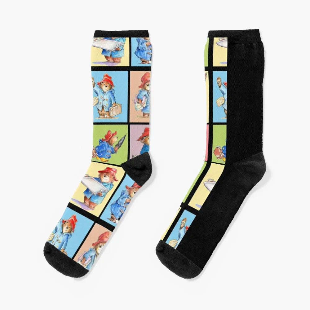 Paddington Bear Graphic T-Shirt - Socks Men'S Cycling Socks Compression Socks Men Sports Socks Woman-Aldult One Size-