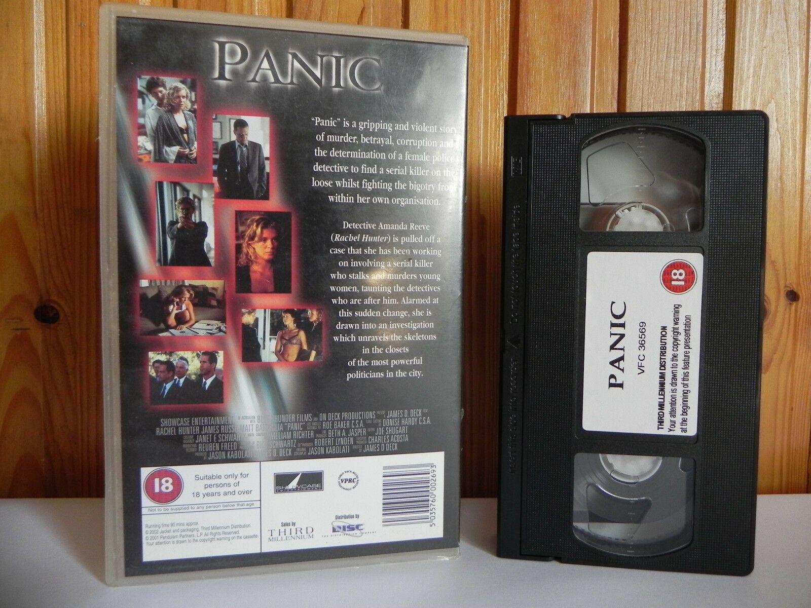 Panic - Third Millennium - Thriller - Rachel Hunter - Large Box - Pal VHS-