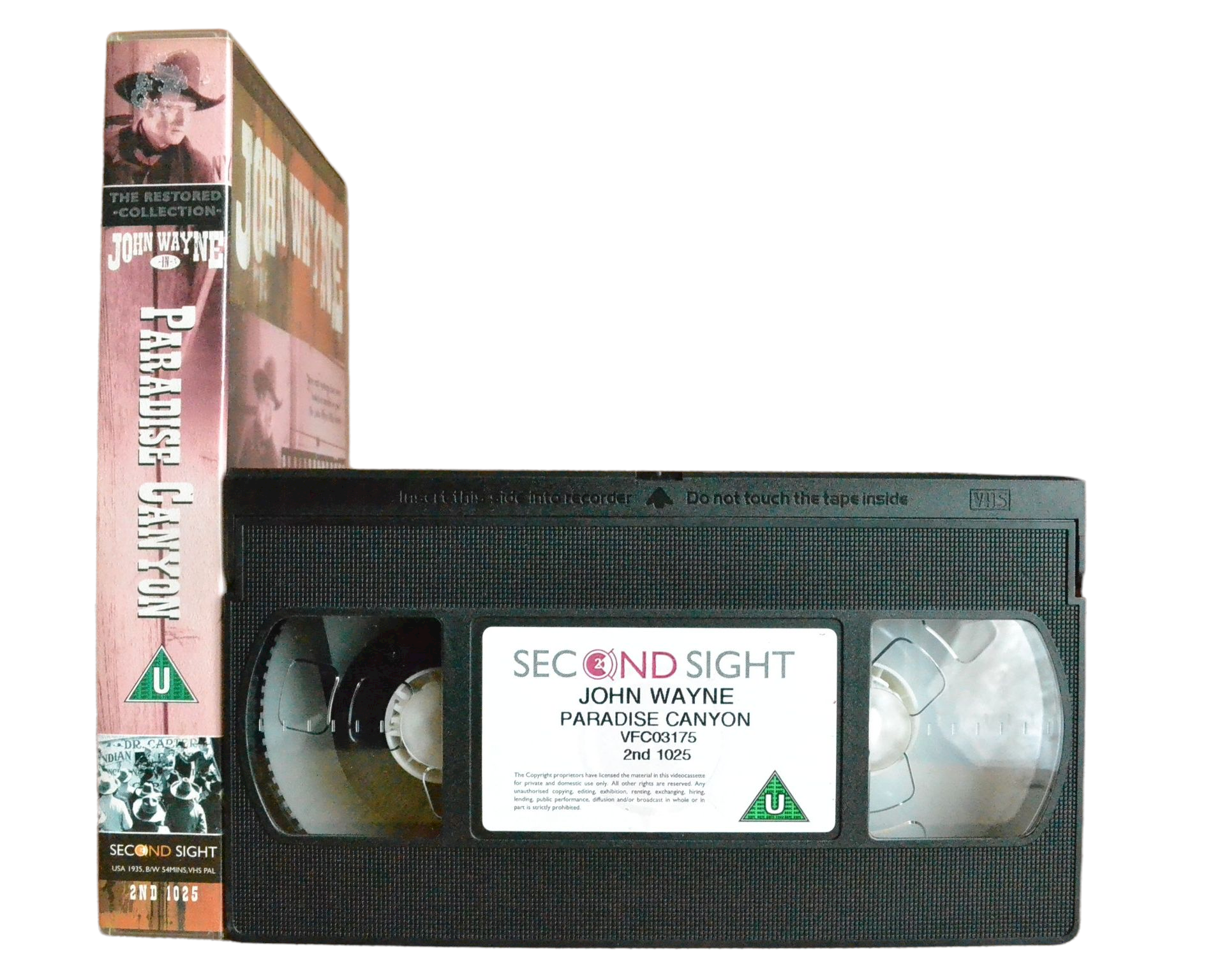 Paradise Canyon - John Wayne - Second Sight - Vintage - Pal VHS-