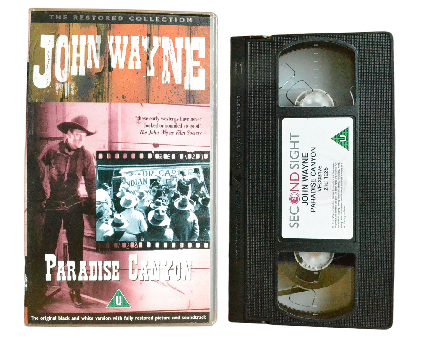 Paradise Canyon - John Wayne - Second Sight - Vintage - Pal VHS-