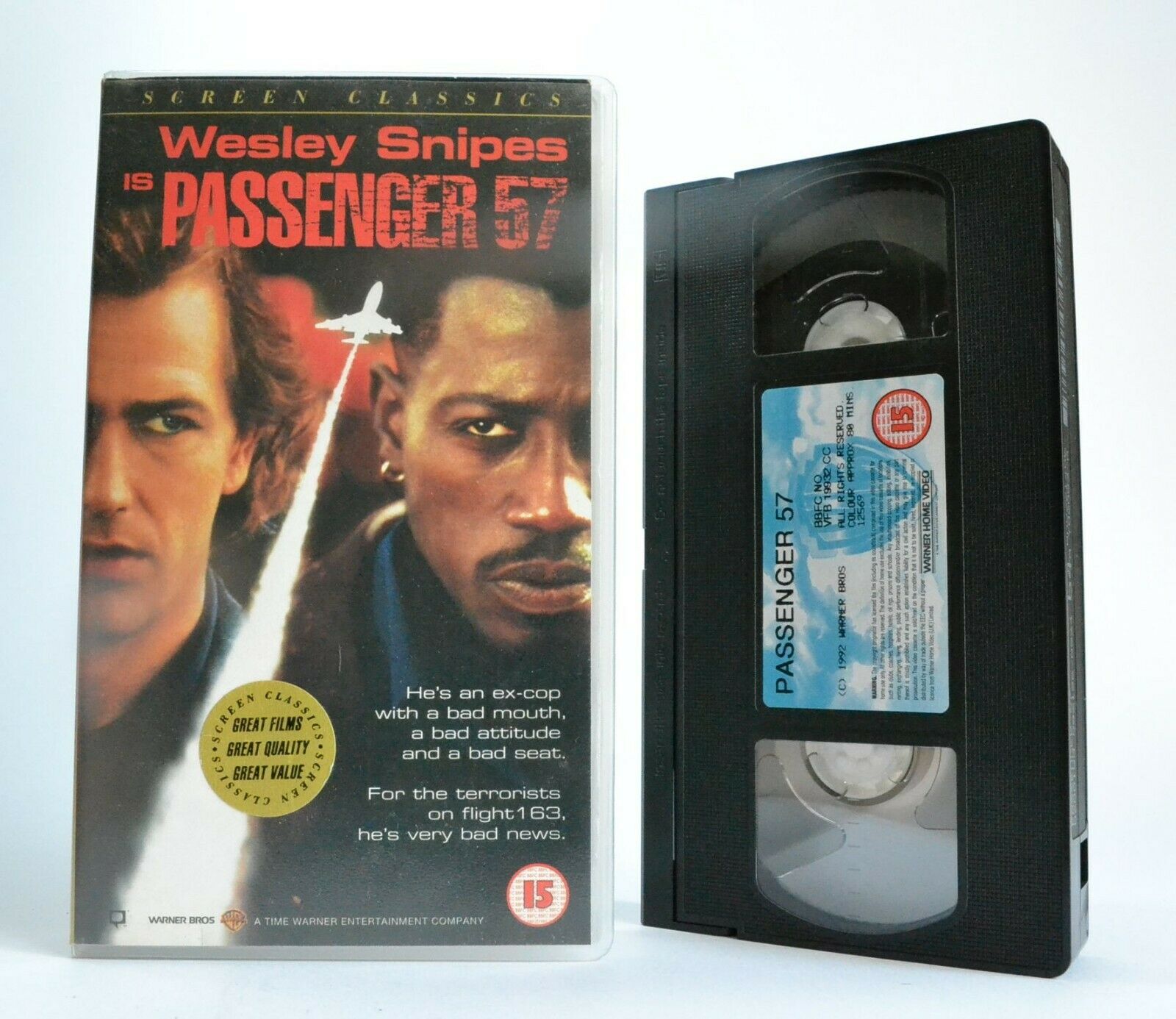 Passenger 57: Wesley Snipes - Action Debut (Terrorist Take Down) Thriller - VHS-