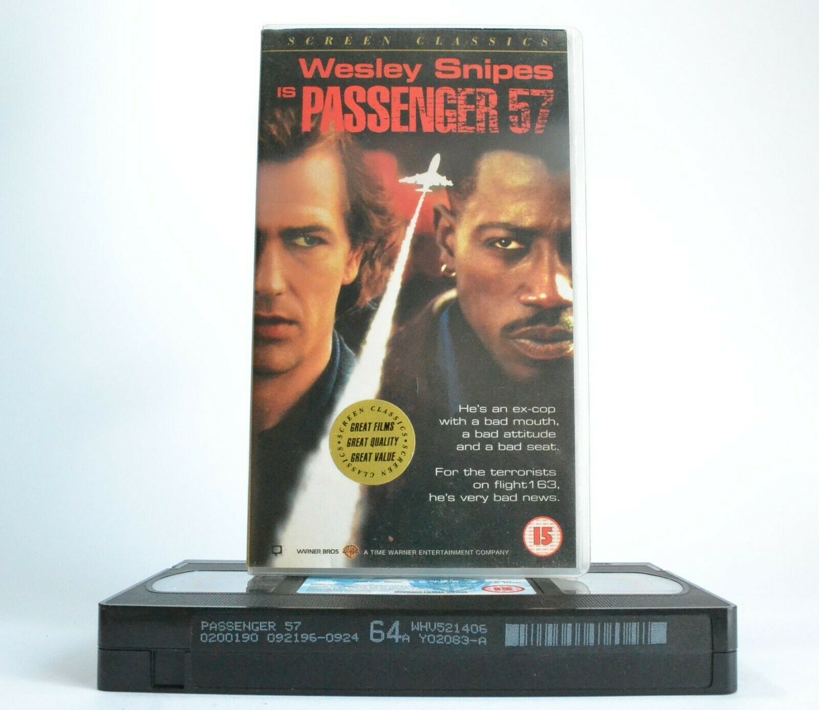 Passenger 57: Wesley Snipes - Action Debut (Terrorist Take Down) Thriller - VHS-