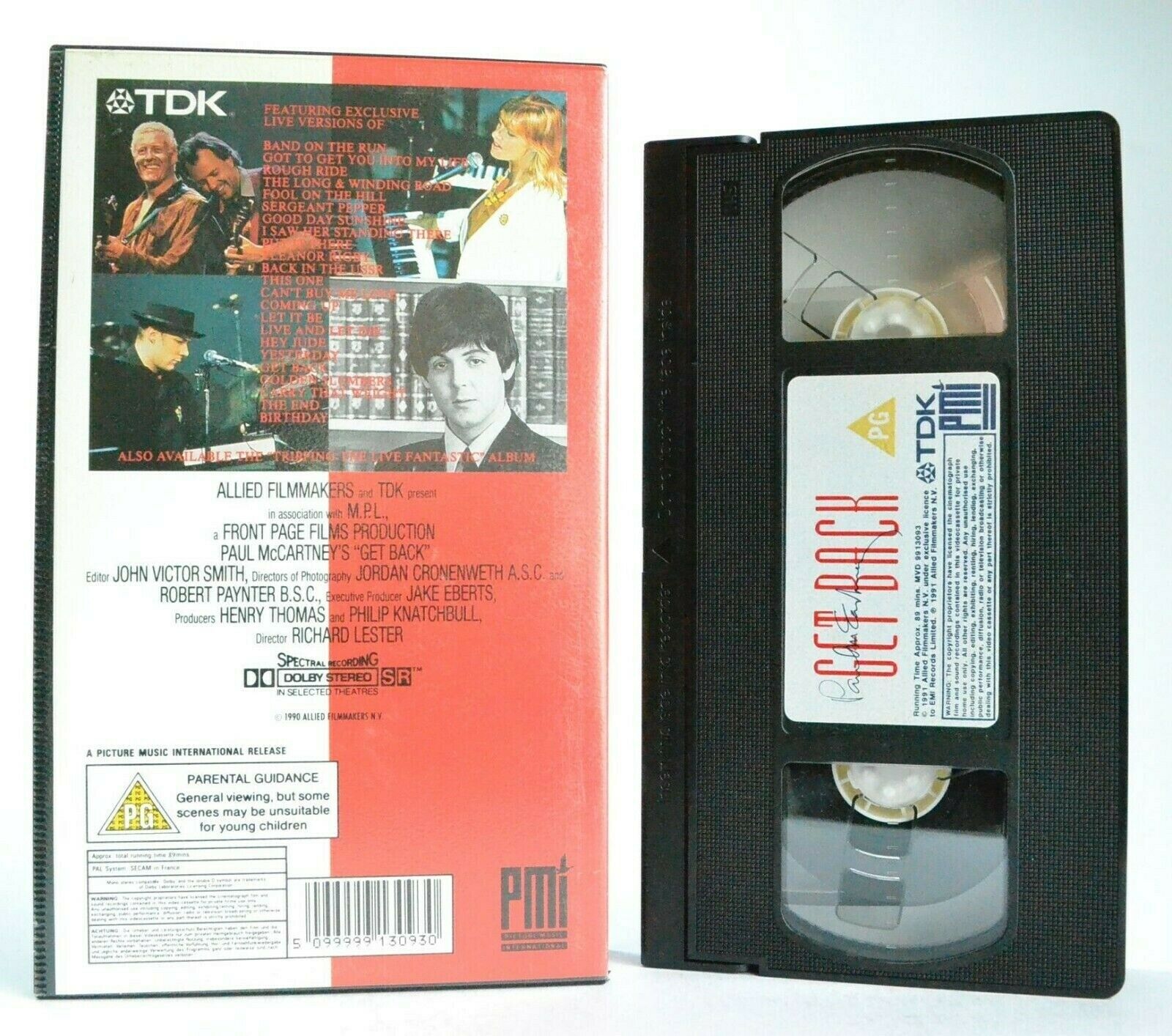 Paul McCartney: Get Back (1990) - Live Performance - World Tour - Music - VHS-