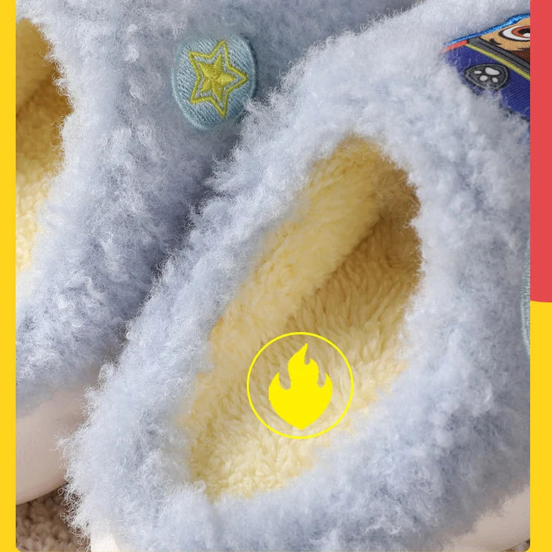 Paw Patrol Marshall Chase Slipper - Warm Plush Home Slipper - Winter Shoes Children House Flat Floor - Soft Silent Slides for Bedroom-