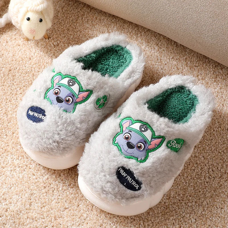 Paw Patrol Marshall Chase Slipper - Warm Plush Home Slipper - Winter Shoes Children House Flat Floor - Soft Silent Slides for Bedroom-Rocky-180Yards In 16cm-