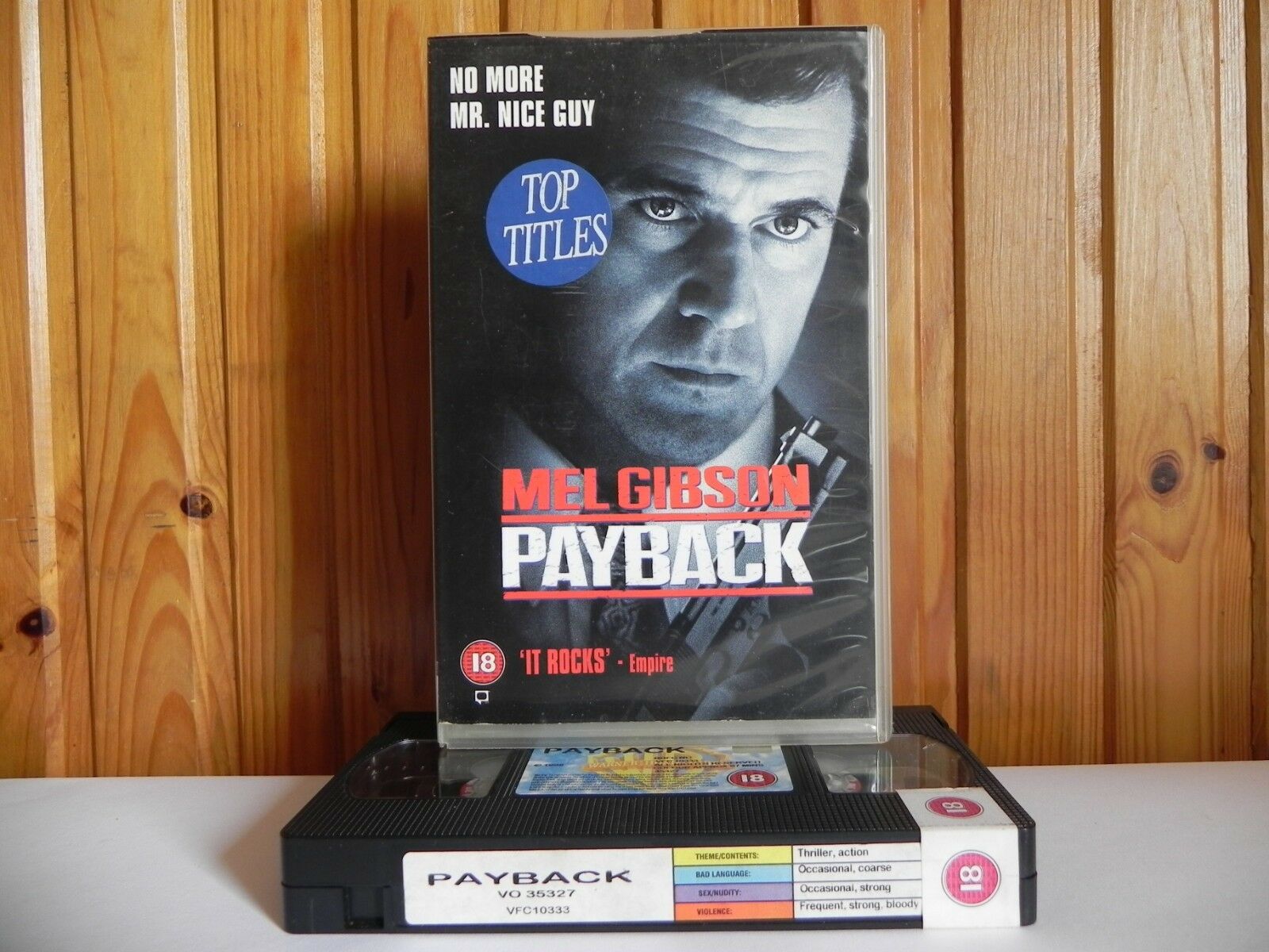 Payback - Large Box - Warner Home - Action - Cert (18) - Mel Gibson - Pal VHS-