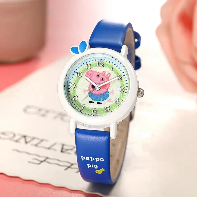 Peppa Pig Cartoon Watch - Electronic Waterproof Toy - Fun Quartz Watch for Kids - Great Educational Gift-1 4-