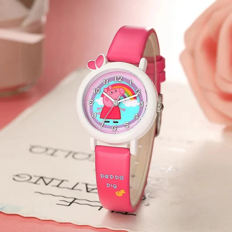 Peppa Pig Cartoon Watch - Electronic Waterproof Toy - Fun Quartz Watch for Kids - Great Educational Gift-1 2-