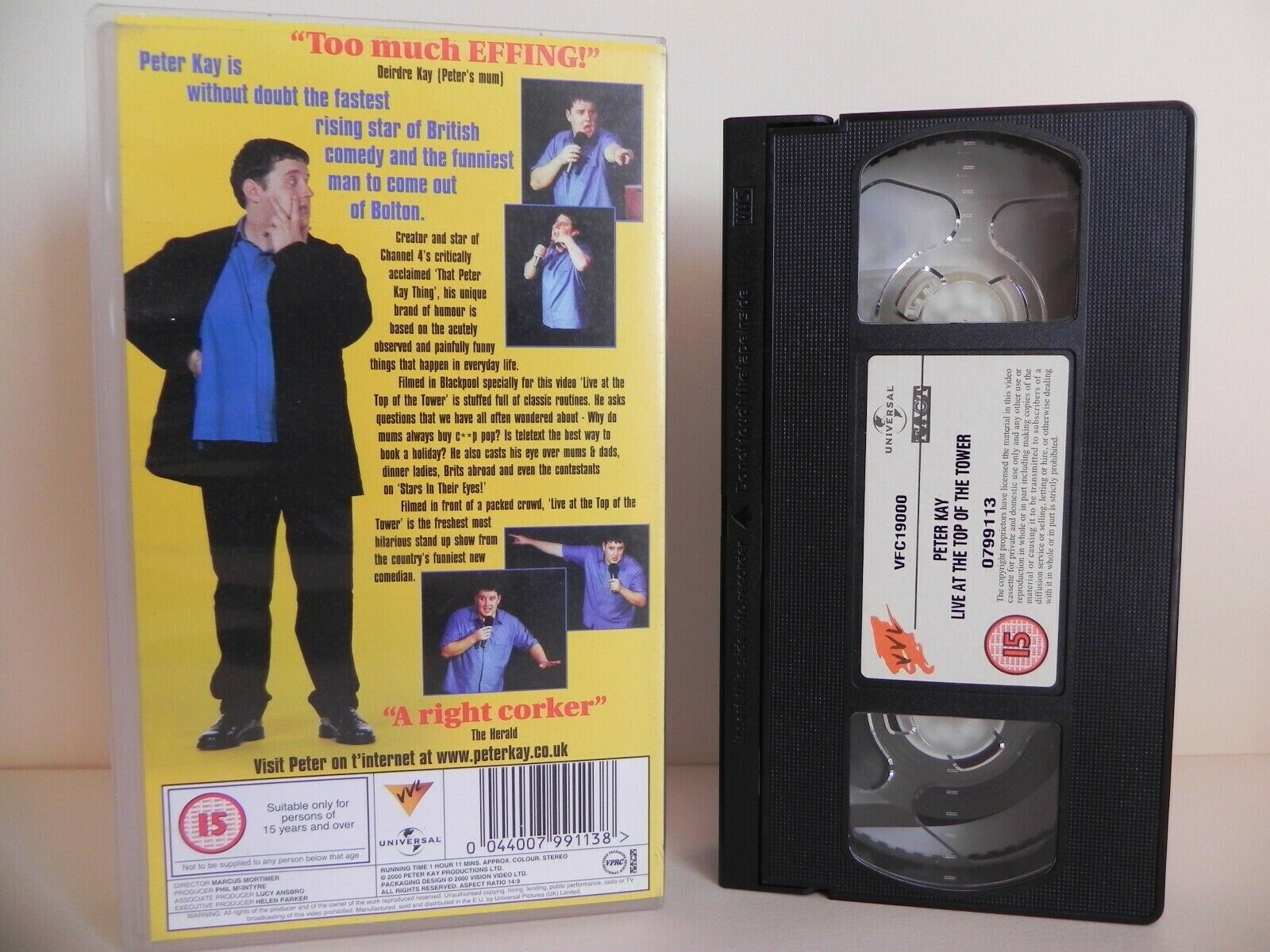 Peter Kay - Live At The Top Of The Tower - Comedy - First Live Video - Pal VHS-