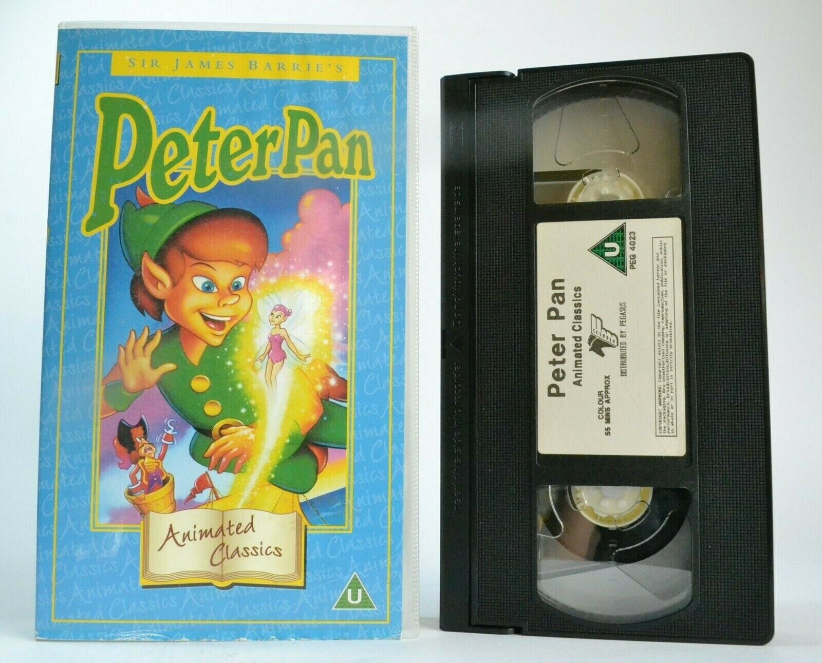 Peter Pan -<Sir James Barrie>- Fairy Tale - Never Never Land - Children's - VHS-