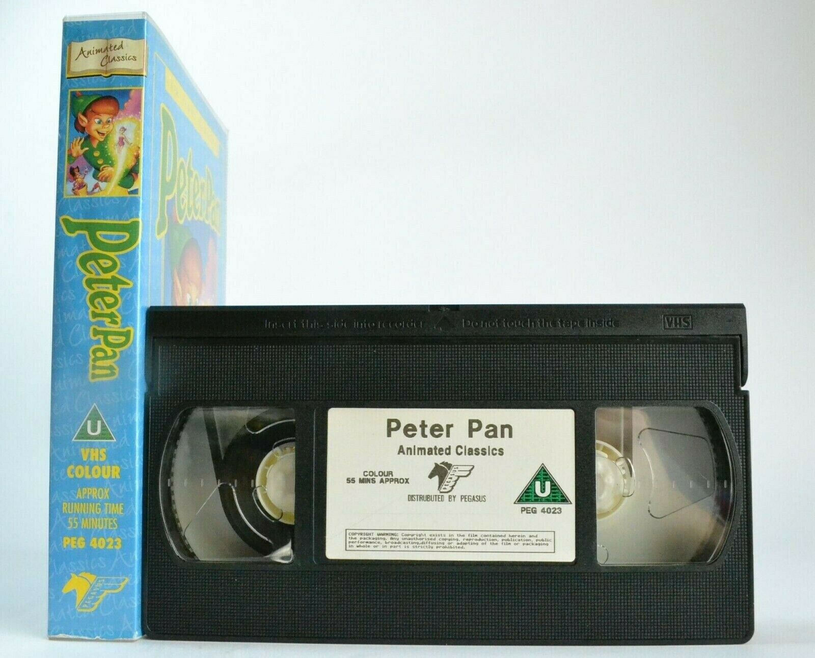 Peter Pan -<Sir James Barrie>- Fairy Tale - Never Never Land - Children's - VHS-