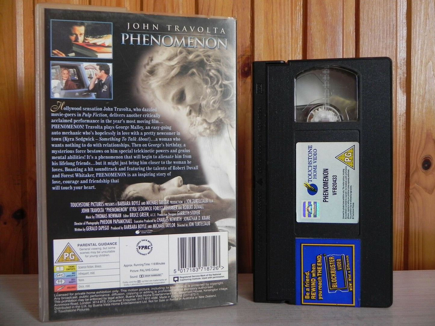 Phenomenon - Touchstone - Drama - John Travolta - Large Box - Pal VHS-