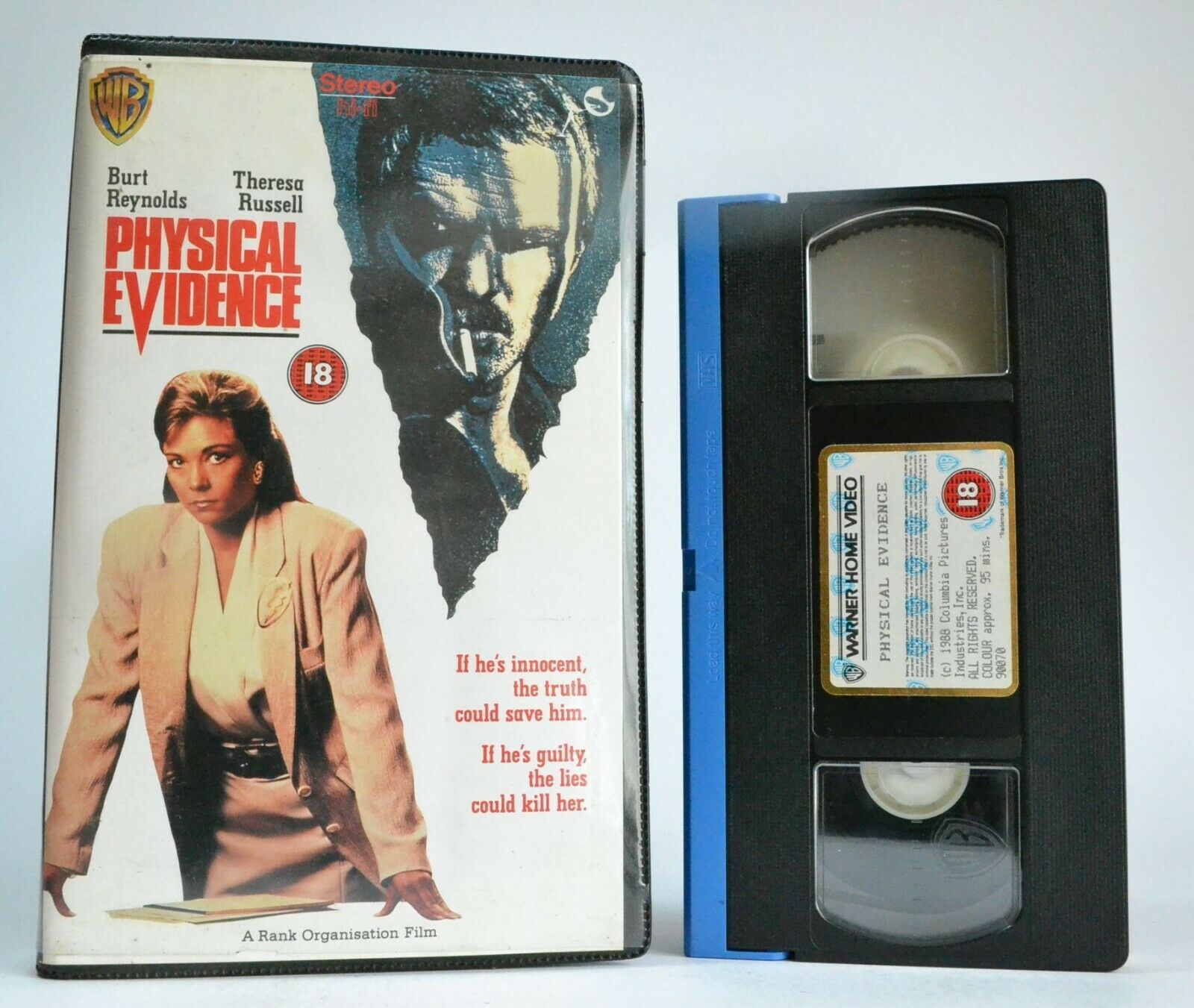 Physical Evidence - Murder Mystery - Action - Ex-Rental - Burt Reynolds - VHS-