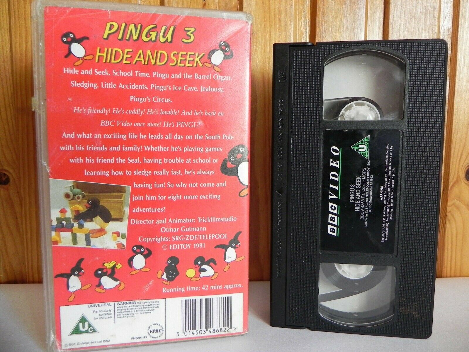 Pingu 3: Hide And Seek - Little Penguin - Preschool - Educational - Kids - VHS-