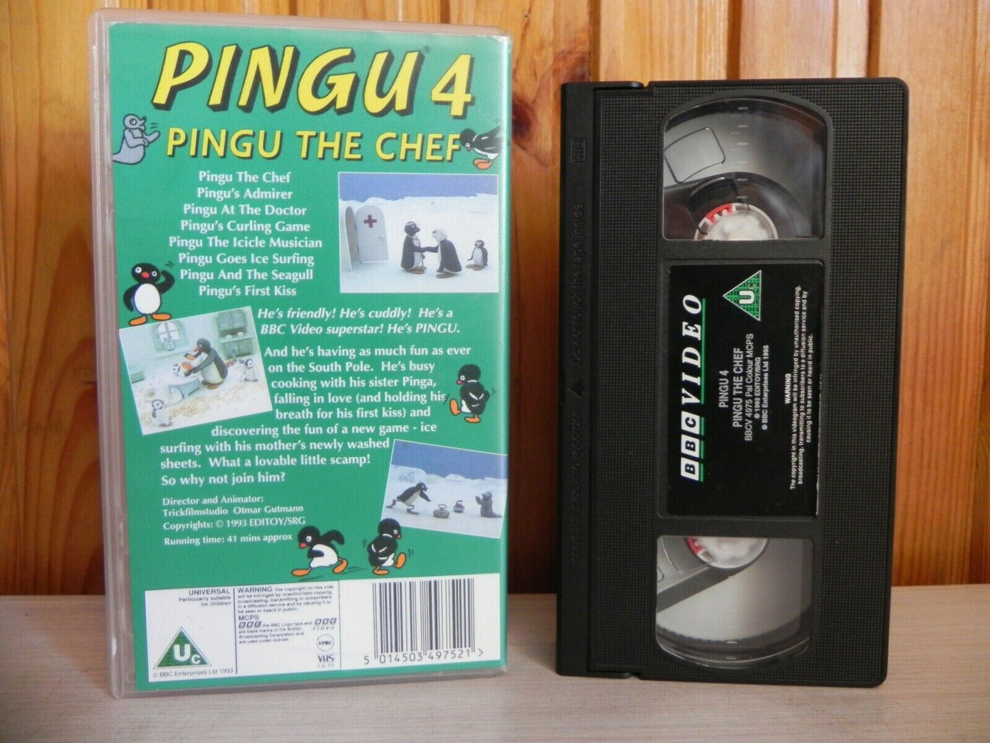 Pingu 4: The Chef - BBC Clay Animation - Preschool 1 yr+ - Pretalking Educ - VHS-