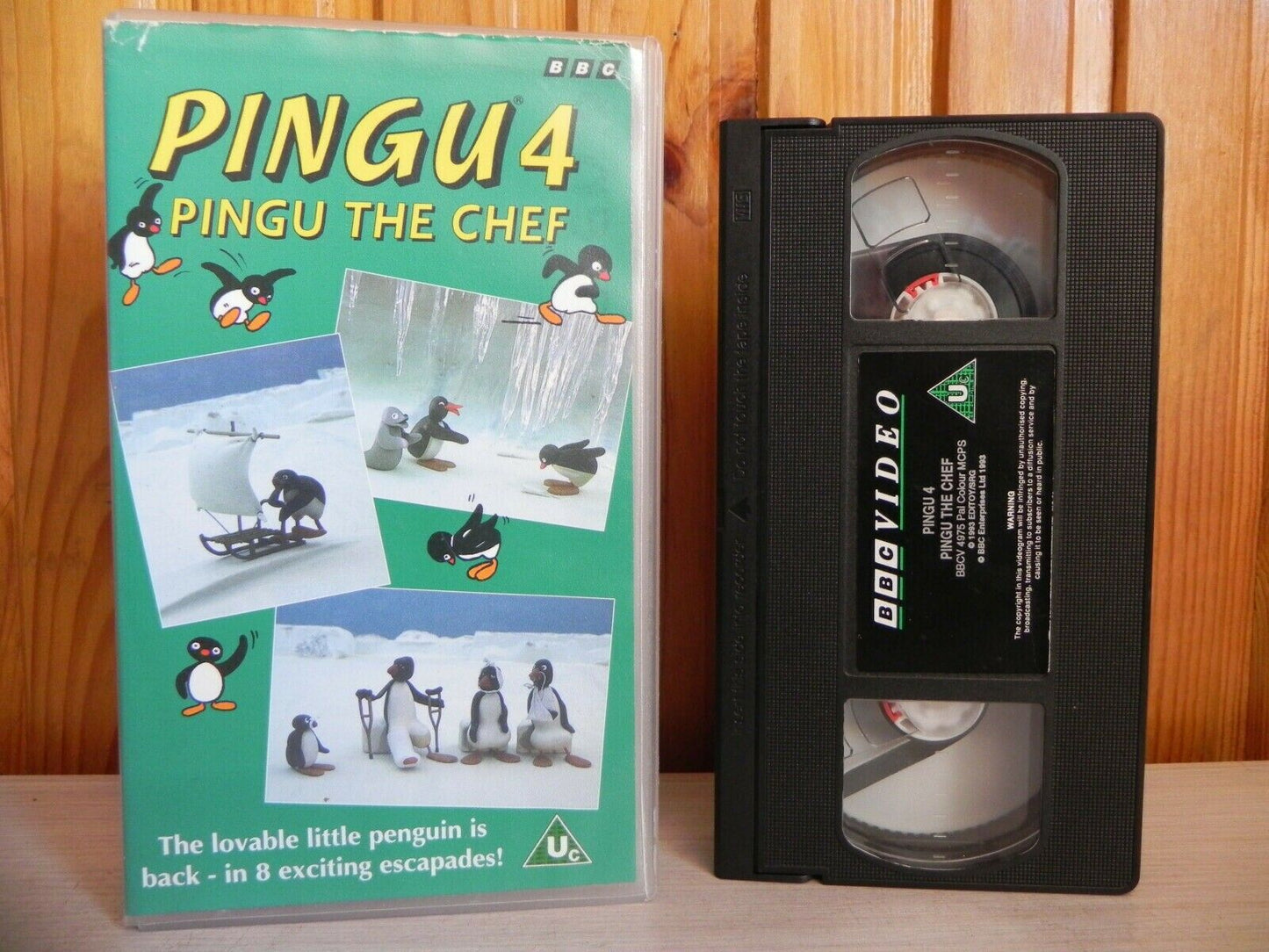 Pingu 4: The Chef - BBC Clay Animation - Preschool 1 yr+ - Pretalking Educ - VHS-