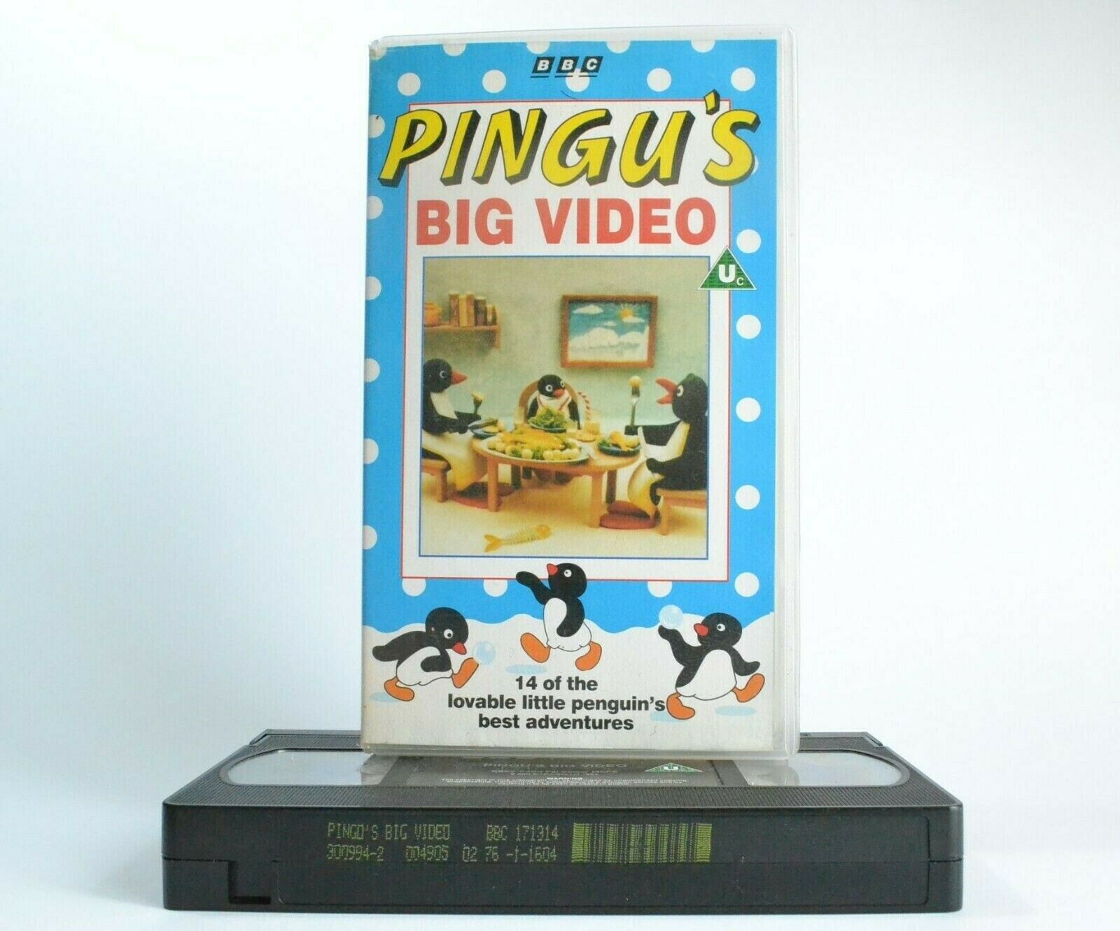 Pingu: Big Video - Lovable Penguin - Animated Adventures - Children's - Pal VHS-