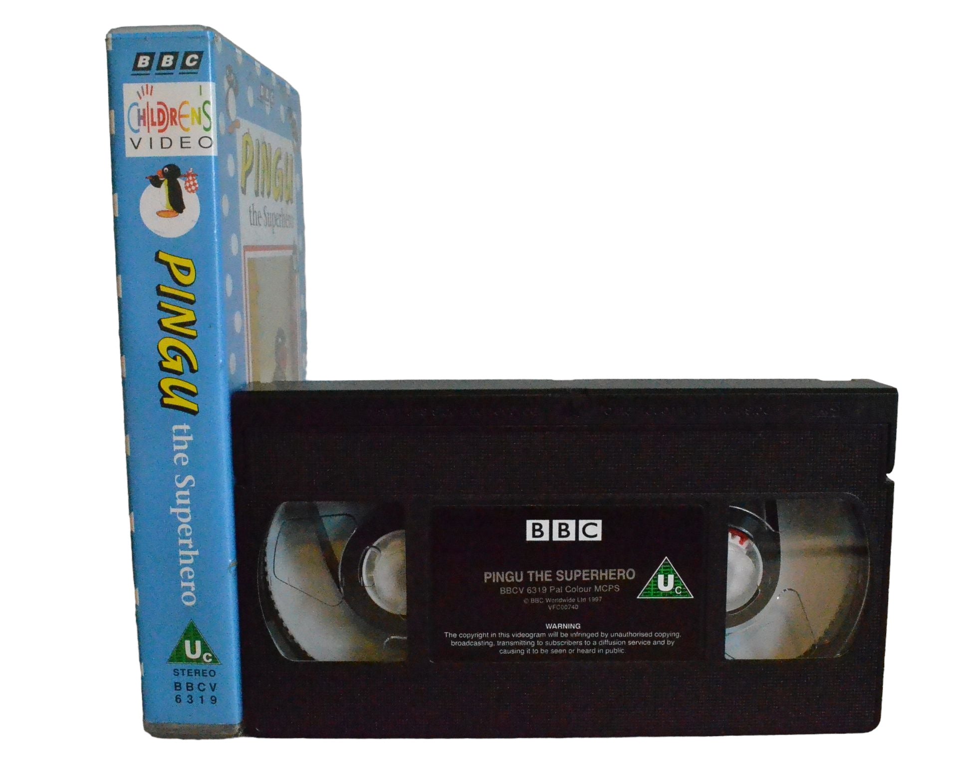 Pingu - The Superhero - BBC Video - BBCV6319 - Children - Pal - VHS-