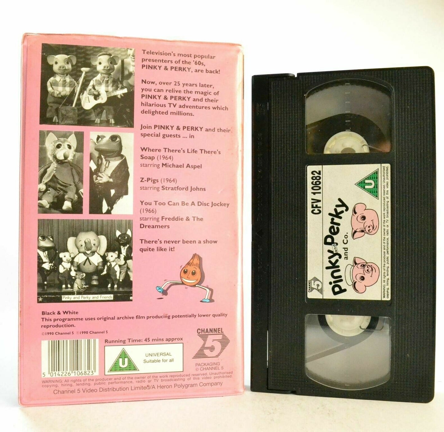 Pinky And Perky: 60's TV Classic - Hilarious Adventures - Children's - Pal VHS-