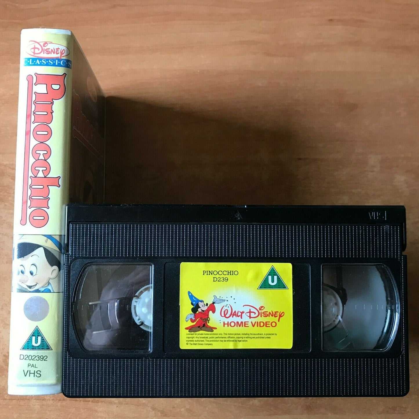 Pinocchio (1940); [Disney Classics] Carlo Collodi - Animated - Children's - VHS-