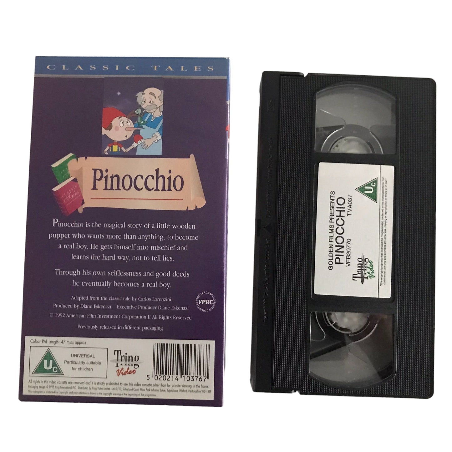 Pinocchio - Tring Video - T217527 - Kids - Pal - VHS-