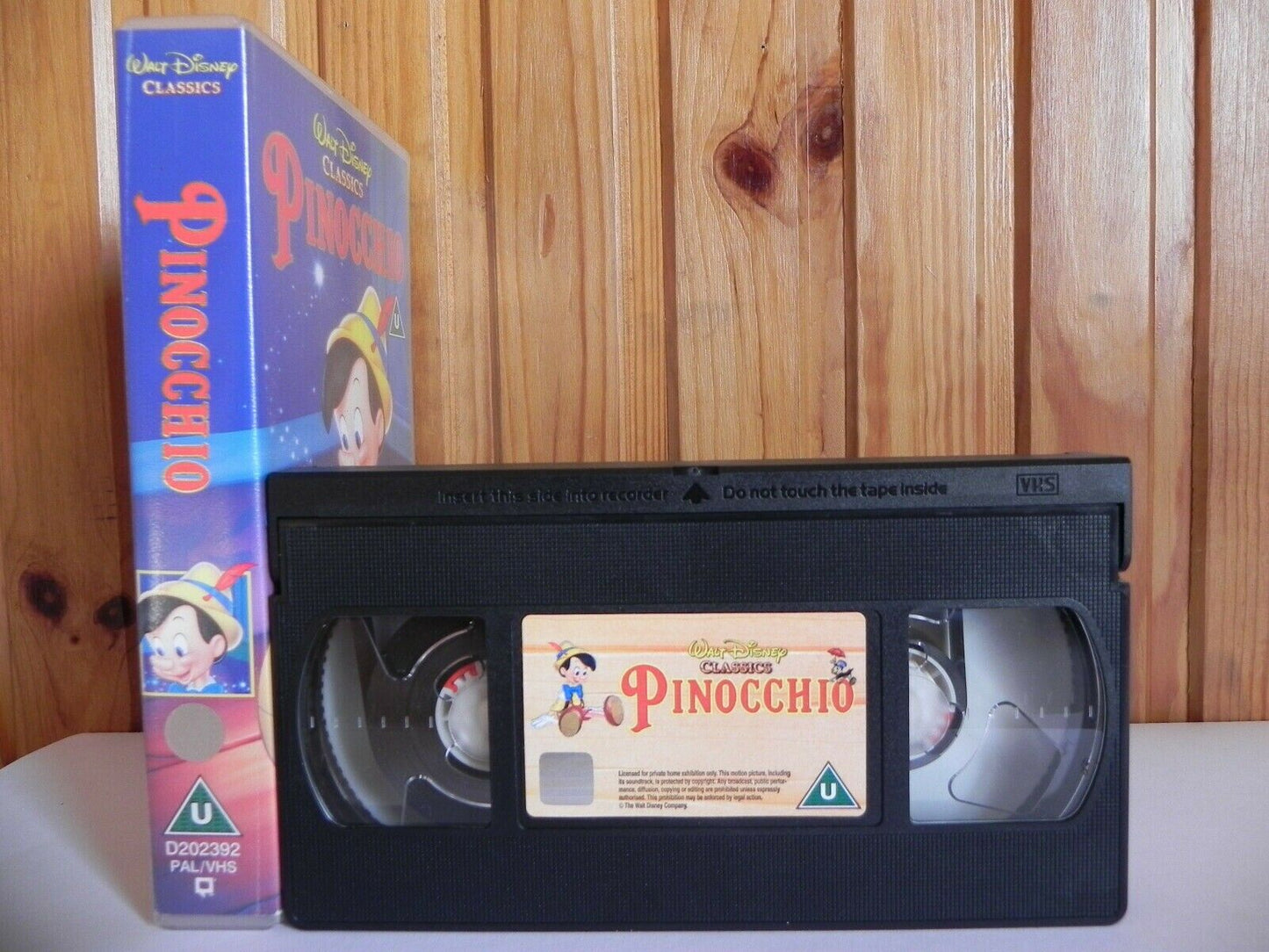 Pinocchio - Walt Disney Classics - Animated - Adventures - Children's - Pal VHS-