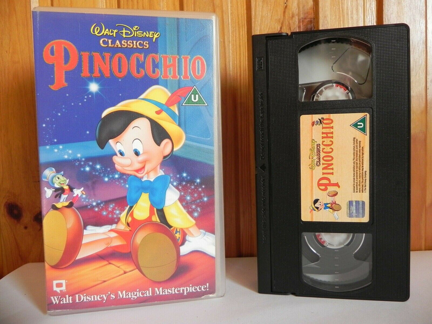 Pinocchio - Walt Disney Classics - Animated - Adventures - Children's - Pal VHS-