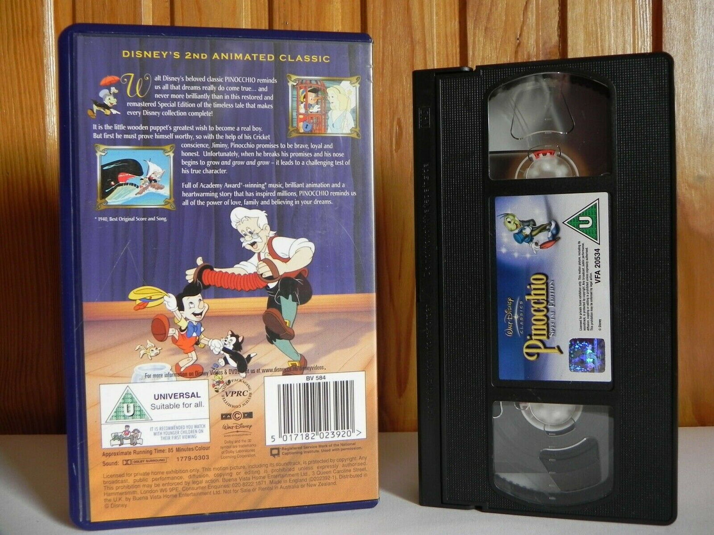 Pinocchio - Walt Disney Classics - Special Edition - Animated - Kids - Pal VHS-