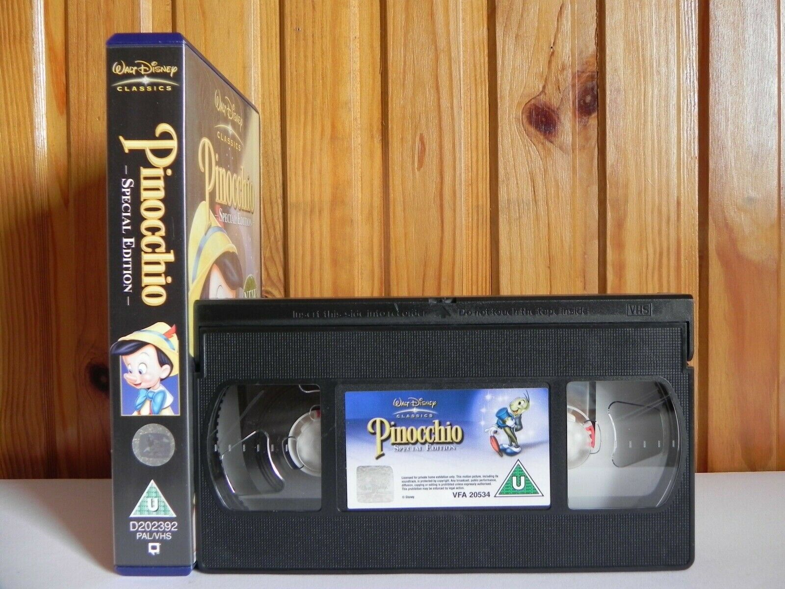 Pinocchio - Walt Disney Classics - Special Edition - Animated - Kids - Pal VHS-