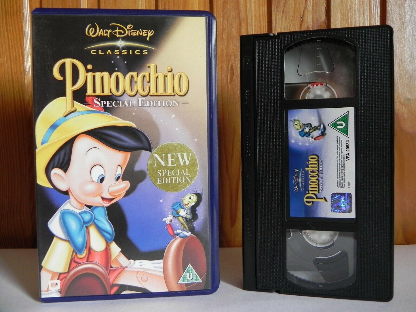 Pinocchio - Walt Disney Classics - Special Edition - Animated - Kids - Pal VHS-