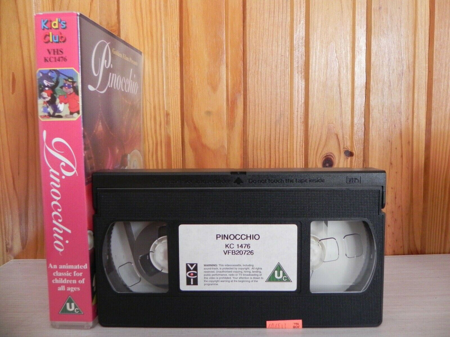 Pinocchio:Carlo Collodi - Kids Club Video - Children Family - Golden Films - VHS-