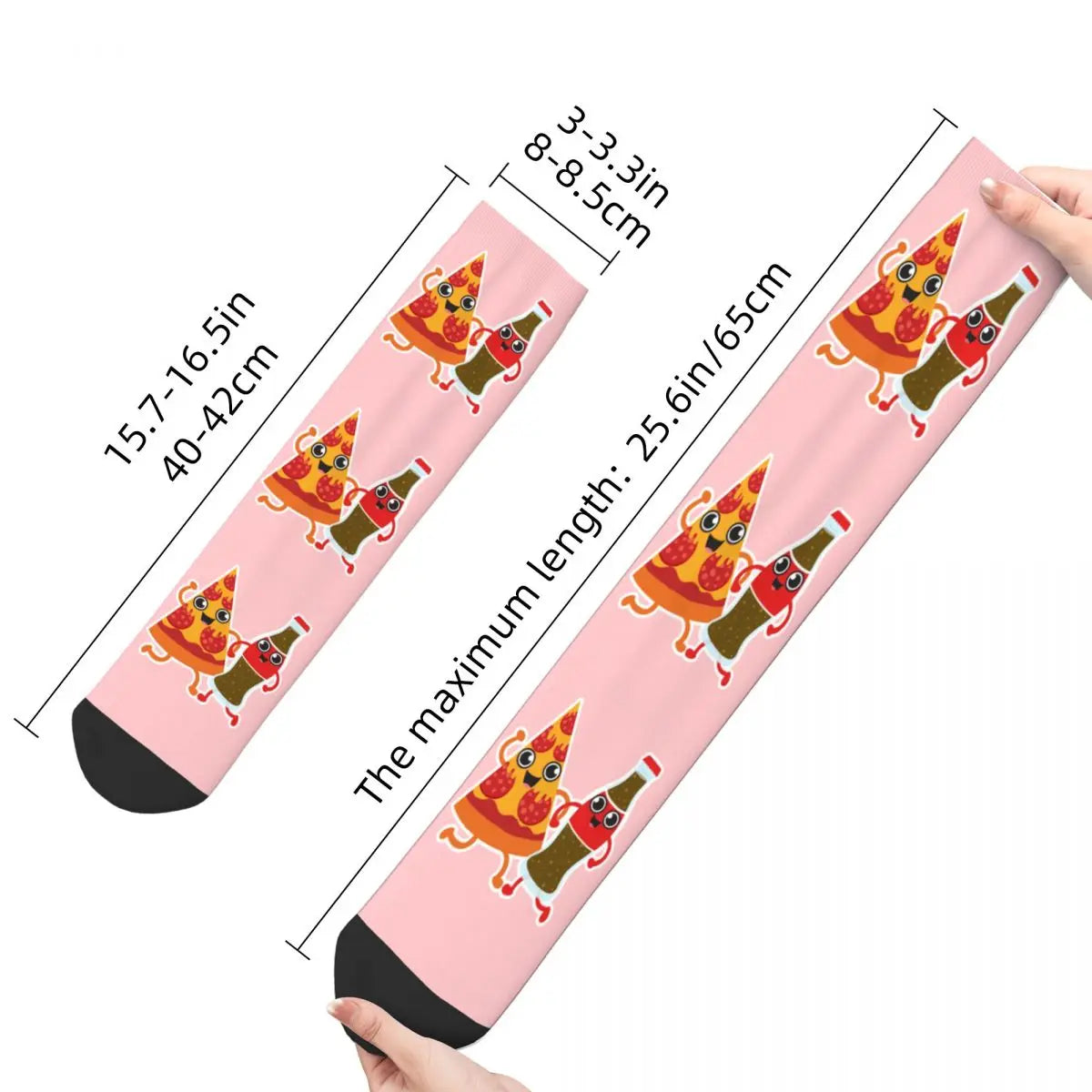 Pizza Coke Fast Food Addict Stockings - Spring Anti Bacterial Socks - Girls Outdoor Medium Soft-