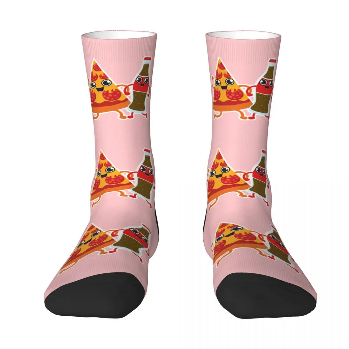 Pizza Coke Fast Food Addict Stockings - Spring Anti Bacterial Socks - Girls Outdoor Medium Soft-5-One Size-