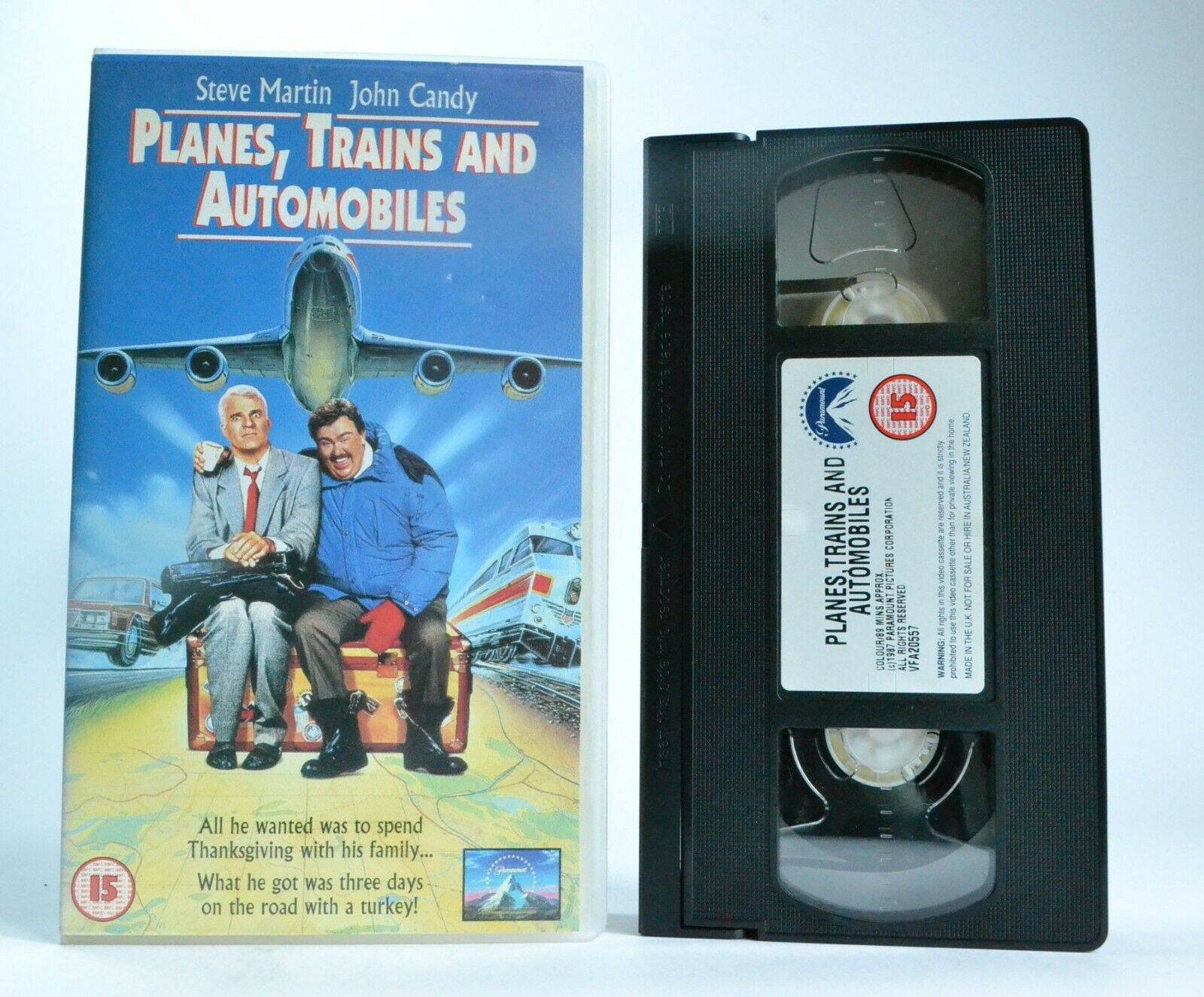 Planes, Trains And Automobiles (1987) - Comedy - Steve Martin/John Candy - VHS-