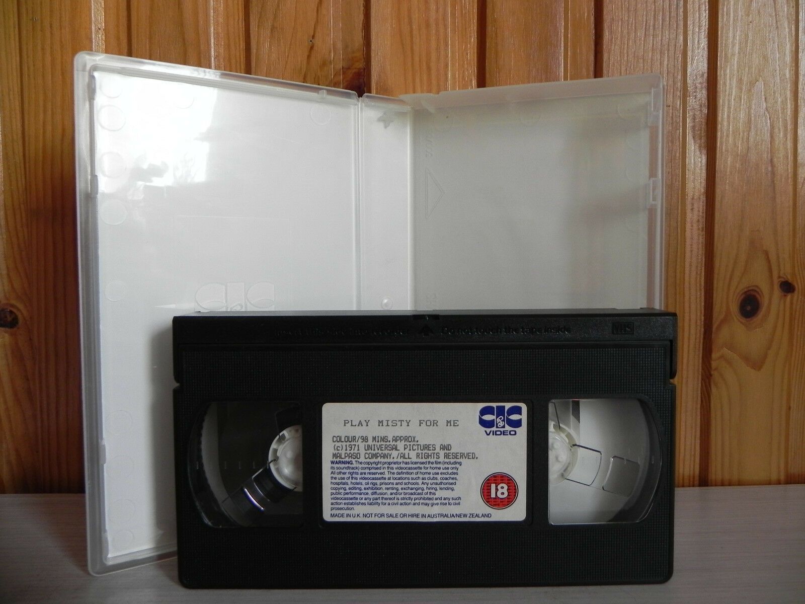 Play Misty For Me - Action Thriller (18) - CIC Video - Clint Eastwood - Pal VHS-