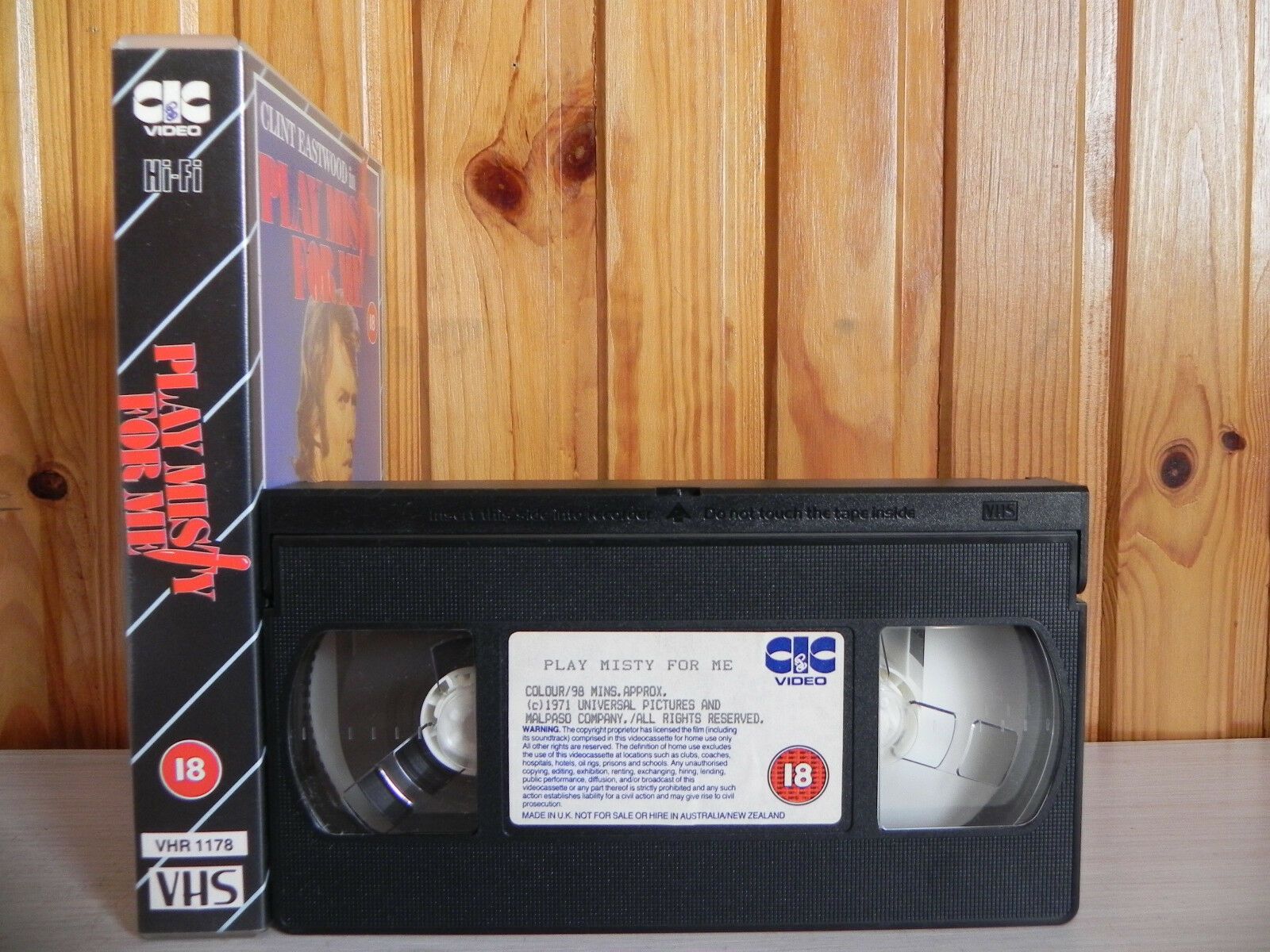 Play Misty For Me - Action Thriller (18) - CIC Video - Clint Eastwood - Pal VHS-