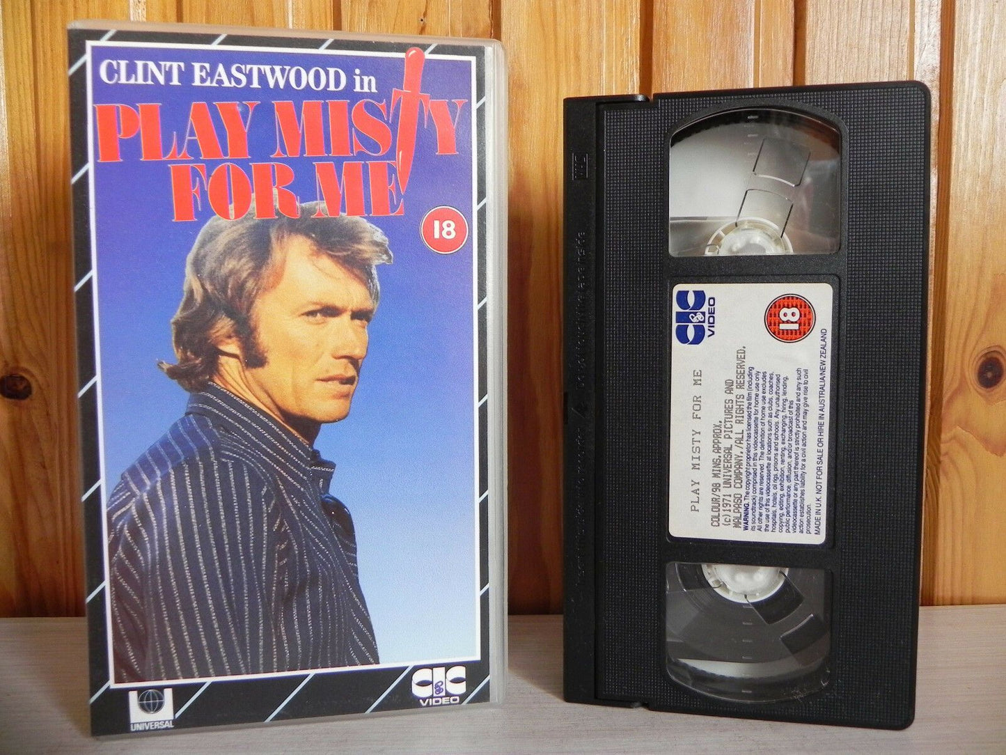 Play Misty For Me - Action Thriller (18) - CIC Video - Clint Eastwood - Pal VHS-