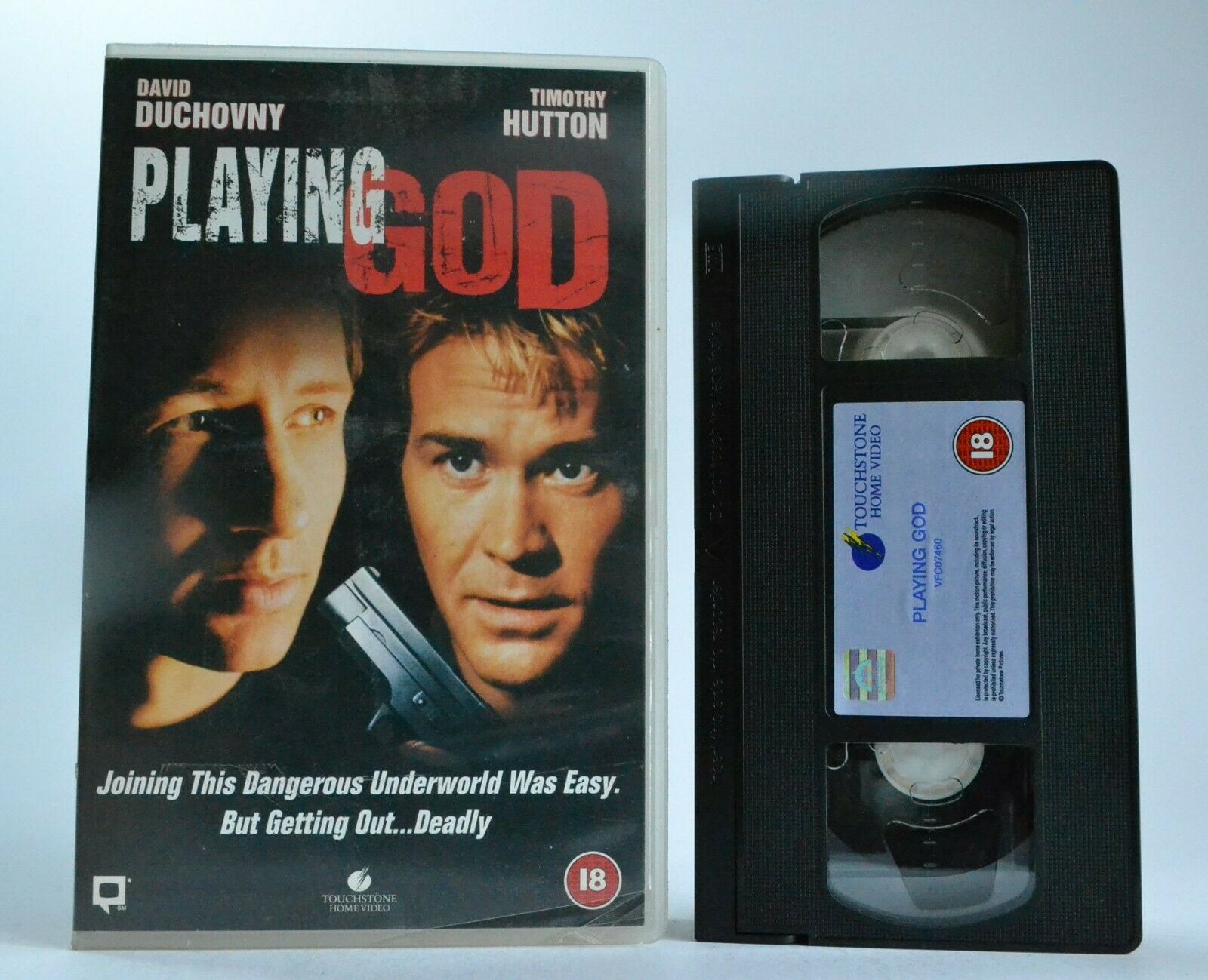 Playing God - Crime Thriller - Large Box - David Duchovny/Angelina Jolie - VHS-