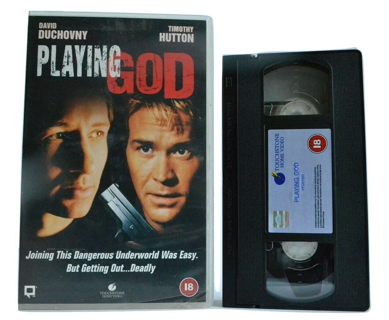 Playing God - Crime Thriller - Large Box - David Duchovny/Angelina Jolie - VHS-